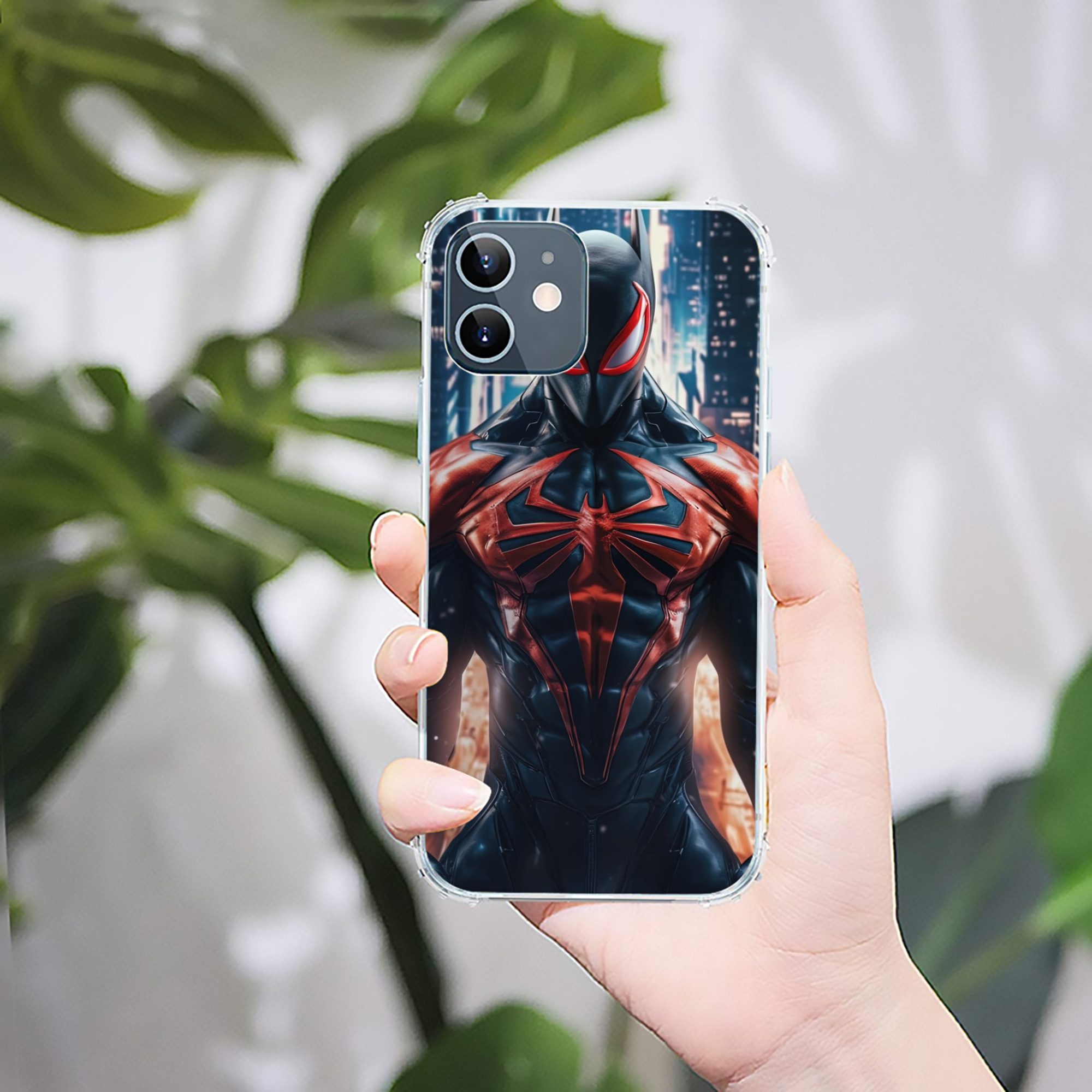 （画像用） Spider Man スパイダーマン 【iPhone 12シリーズ対応】透明スマホケース（クリアソフトケース）